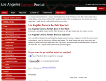 Tablet Screenshot of losangelescamerarentals.com